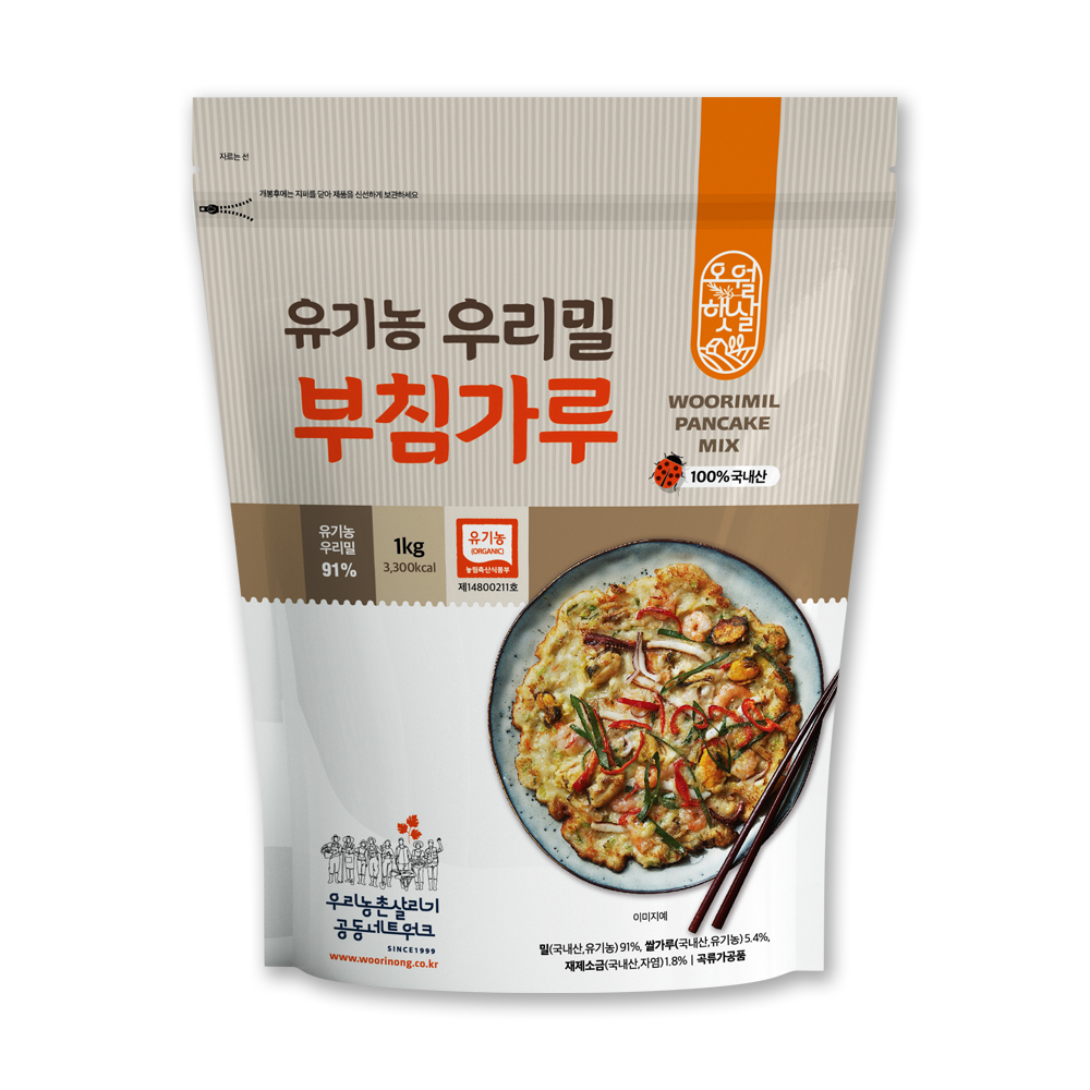 [김제시_우리농촌살리기] 유기농 우리밀로 만든 우리밀 부침가루 1kg